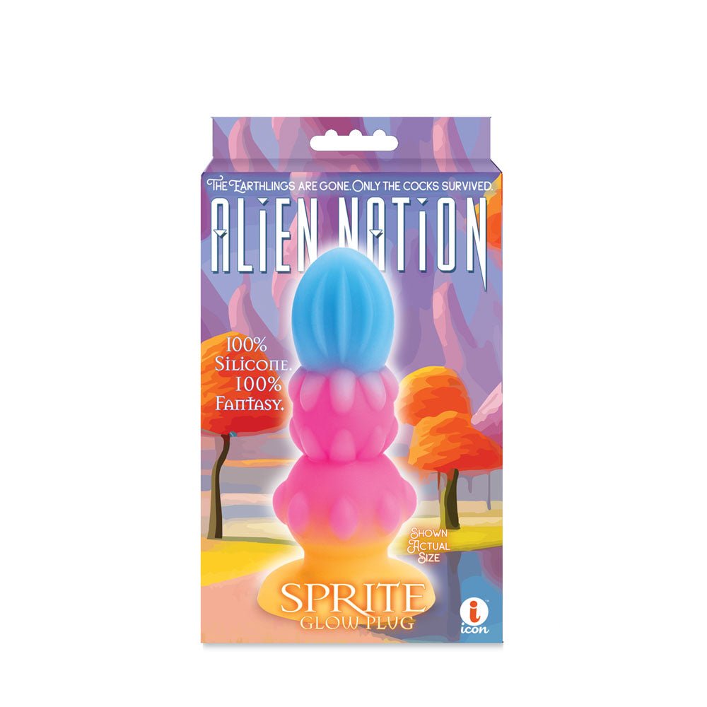 Alien Nation - Sprite Glow in Dark Coloured 14 cm Fantasy Anal Plug