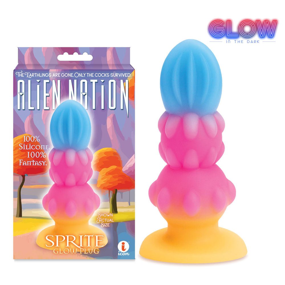 Alien Nation - Sprite Glow in Dark Coloured 14 cm Fantasy Anal Plug