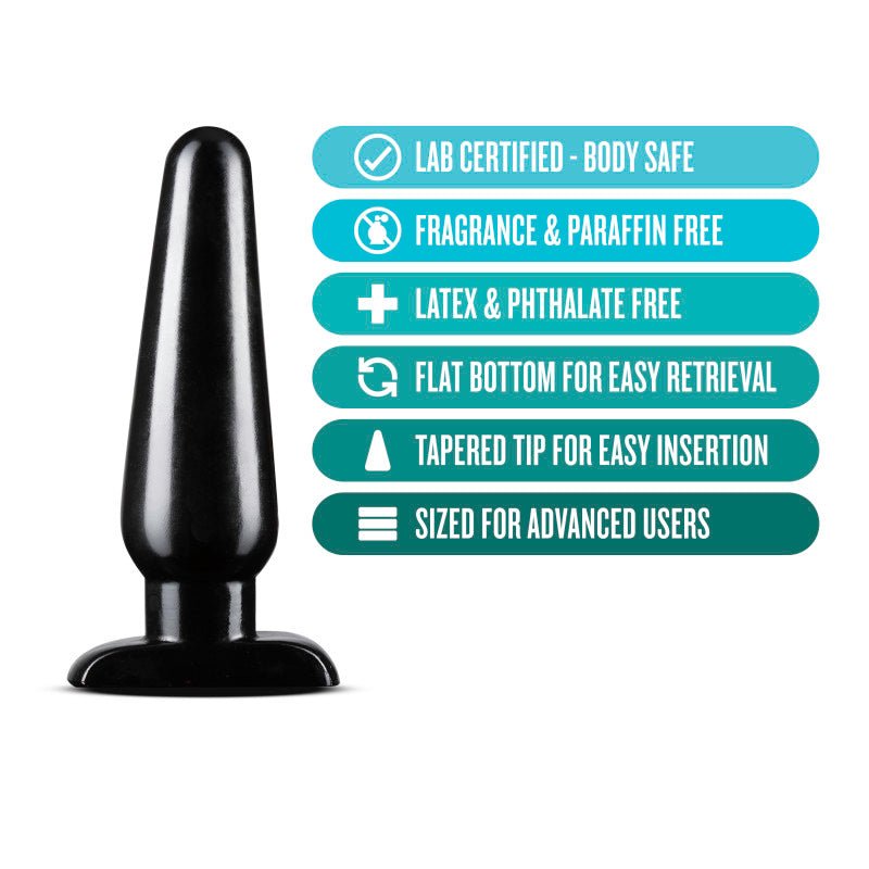 Anal Adventures Basic Anal Plug - Large - Black 16.5 cm Butt Plug