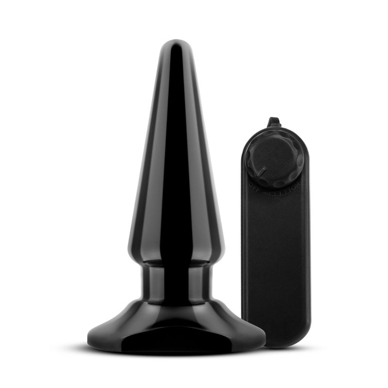 Anal Adventures Basic Vibrating Anal Pleaser - Black 10.1 cm Vibrating Butt Plug