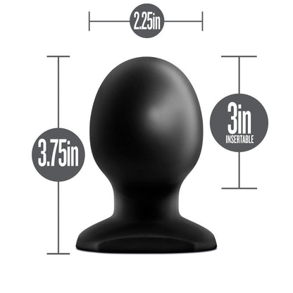 Anal Adventures Orb Plug - Black - Black 9.5 cm Butt Plug