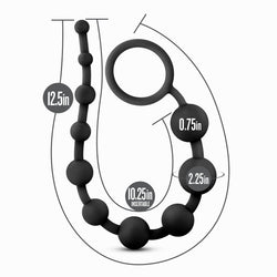 Anal Adventures Platinum 10 Anal Beads Black 31.7 cm Anal Beads