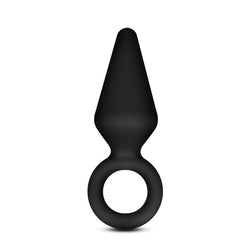 Anal Adventures Platinum Loop Plug - Small Black 7.6 cm Butt Plug