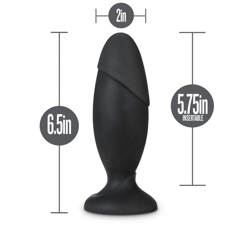 Anal Adventures Platinum Rocket Plug - Black 16.5 cm Butt Plug