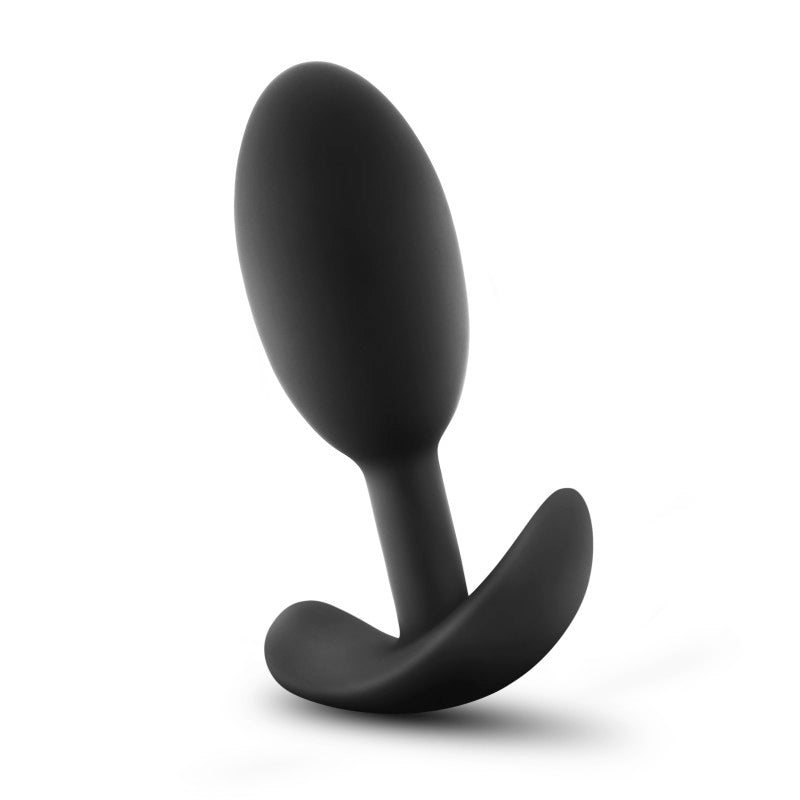 Anal Adventures Platinum Vibra Slim Plug - Black 10.1 cm Butt Plug with Internal Ball