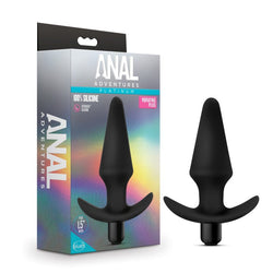 Anal Adventures Platinum Vibrating Butt Plug Black 12.7 cm (5'')