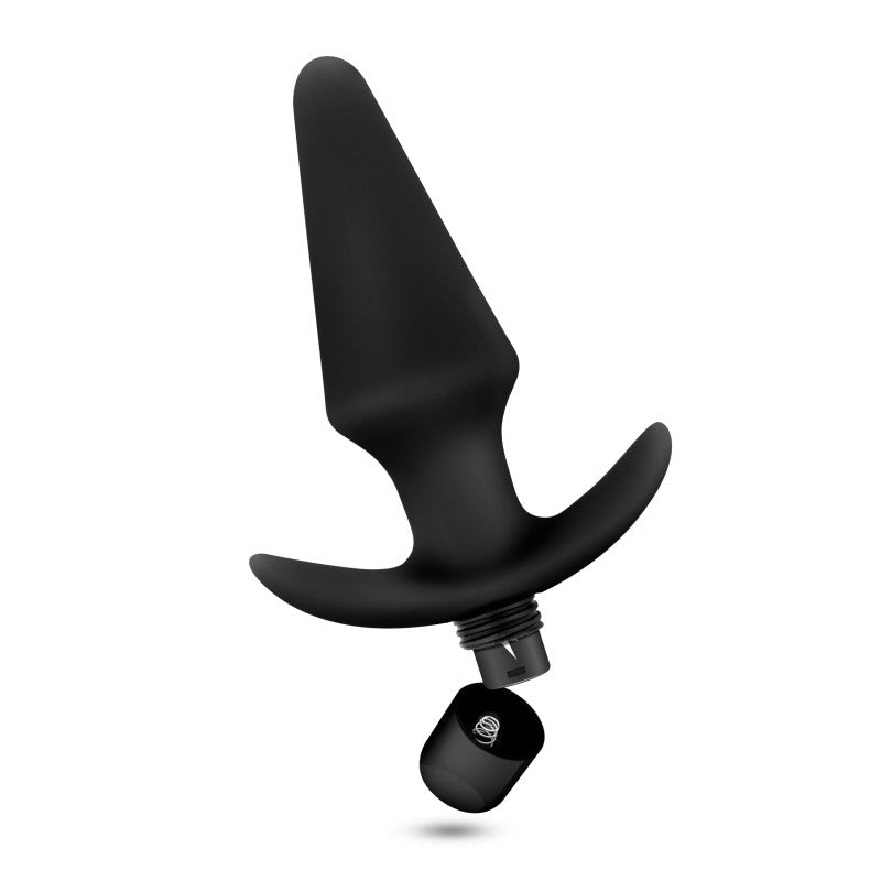 Anal Adventures Platinum Vibrating Butt Plug Black 12.7 cm (5'')