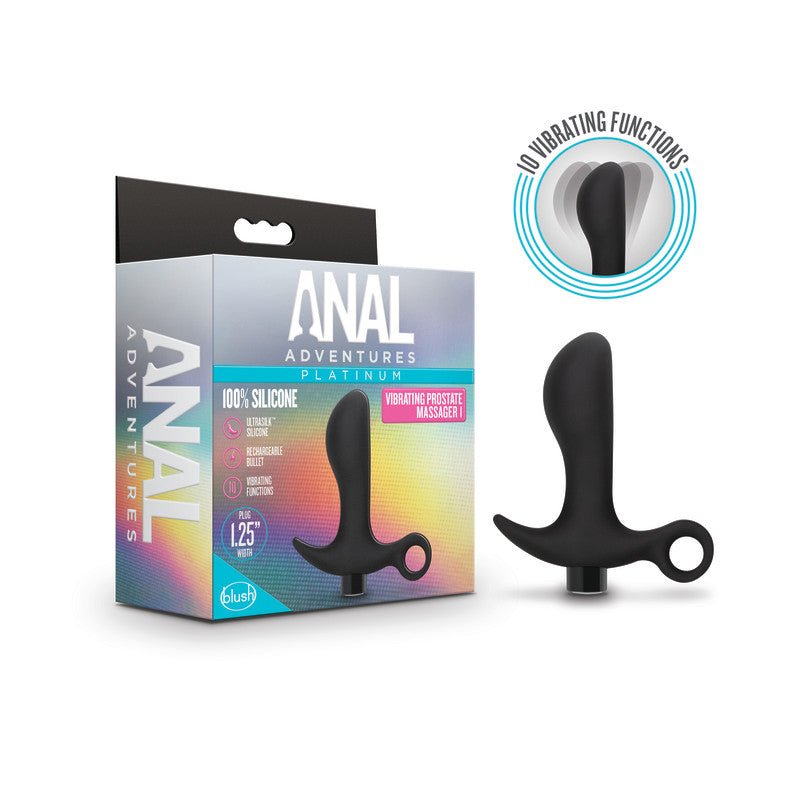 Anal Adventures Platinum Vibrating Prostate Massager 01 Black 10.8 cm USB Rechargeable