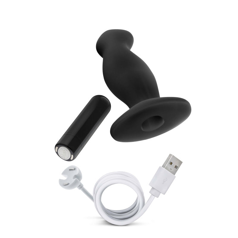 Anal Adventures Platinum Vibrating Prostate Massager 02 Black 10.8 cm USB Rechargeable