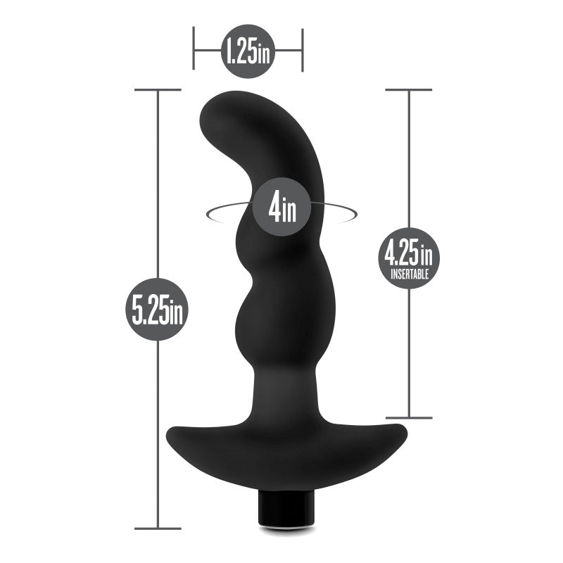 Anal Adventures Platinum Vibrating Prostate Massager 03 Black USB Rechargeable 15.2 cm