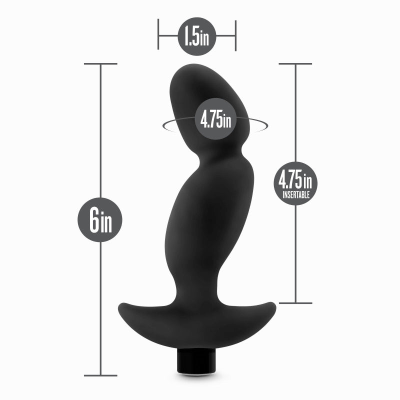 Anal Adventures Platinum Vibrating Prostate Massager 04 Black 16.5 cm USB Rechargeable