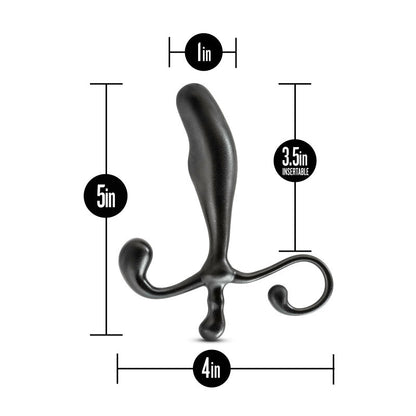 Anal Adventures Prostate Stimulator Black 12.7 cm Prostate Massager