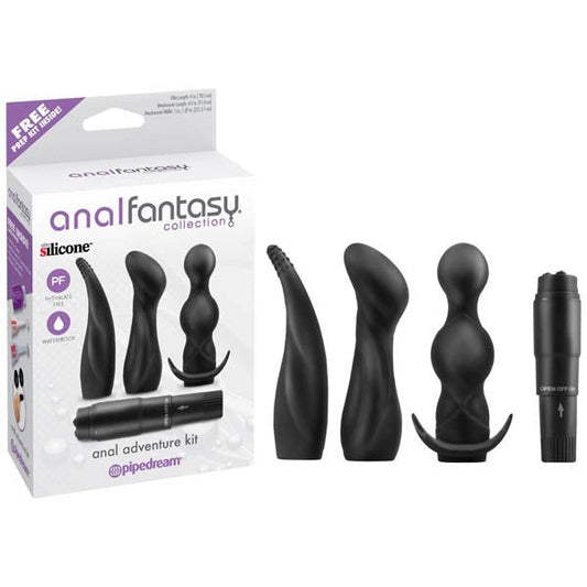 Anal Fantasy Collection Anal Adventure Kit - Vibrator with 3 Anal Sleeves