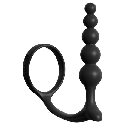 Anal Fantasy Collection Ass - Gasm Cockring Anal Beads - Black Cock Ring with Anal Plug