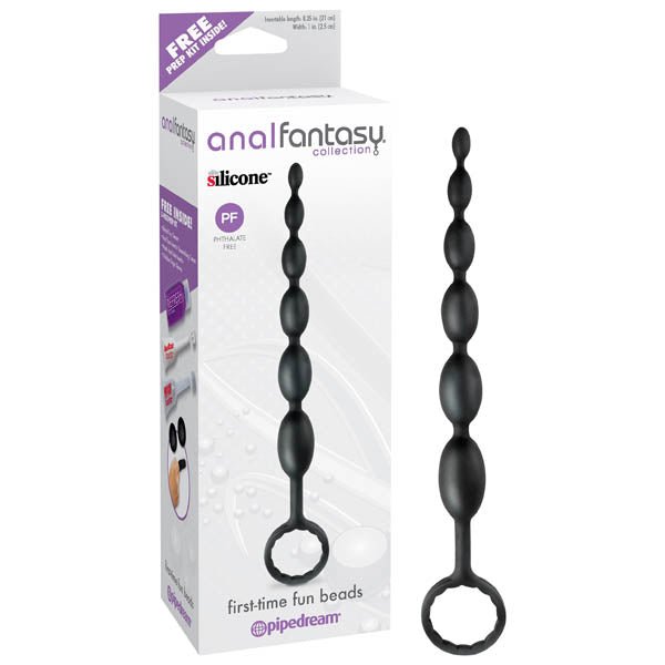 Anal Fantasy Collection First - Time Fun Beads - Black 21 cm (8.25'') Anal Beads