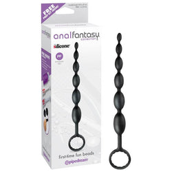 Anal Fantasy Collection First - Time Fun Beads - Black 21 cm (8.25'') Anal Beads