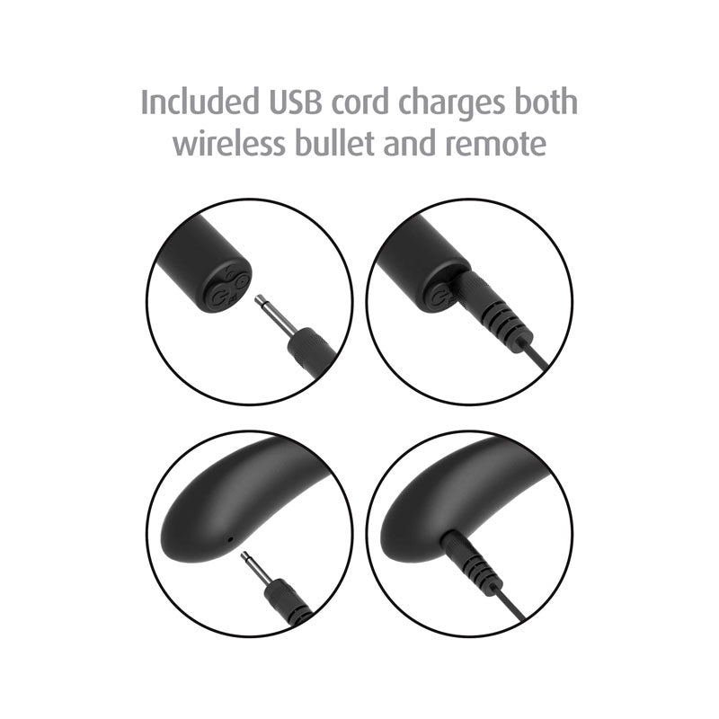 Anal Fantasy Collection Remote Control Silicone Plug - Black 10 cm (4'') Rechargeable Vibrating Butt Plug