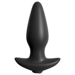 Anal Fantasy Collection Remote Control Silicone Plug - Black 10 cm (4'') Rechargeable Vibrating Butt Plug