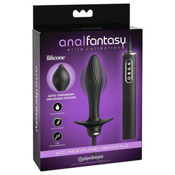 Anal Fantasy Elite Auto Throb Inflatable Vibrating Plug - 13 cm USB Rechargeable Inflatating Butt Plug