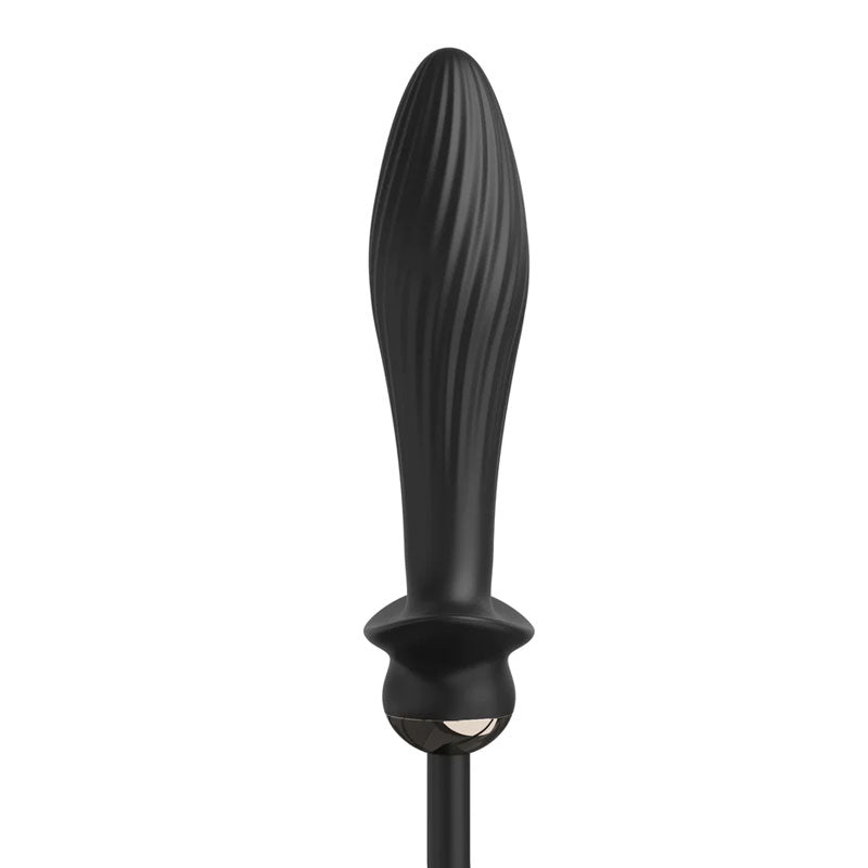 Anal Fantasy Elite Auto Throb Inflatable Vibrating Plug - 13 cm USB Rechargeable Inflatating Butt Plug