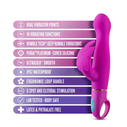 Aria Naughty AF - Plum 18.4 cm Butterfly Vibrator