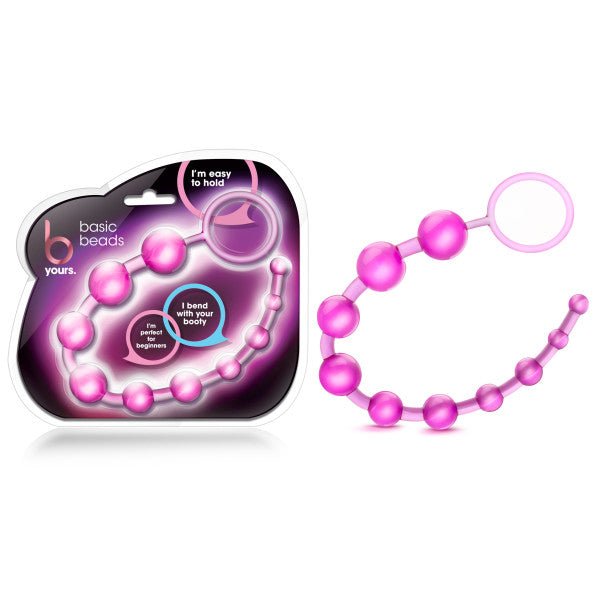 B Yours - Basic Beads Pink 32 cm (12.75'') Anal Beads