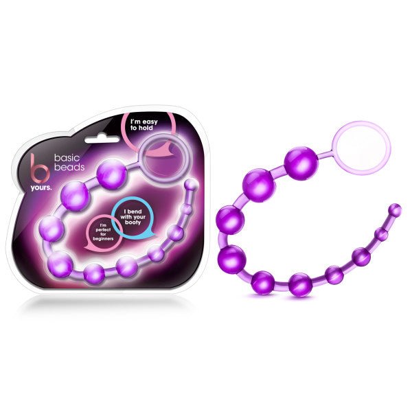 B Yours - Basic Beads Purple 32 cm (12.75'') Anal Beads