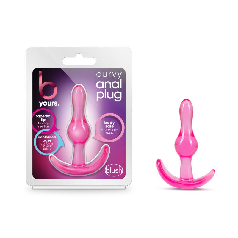 B Yours Curvy Anal Plug Pink 8.9 cm