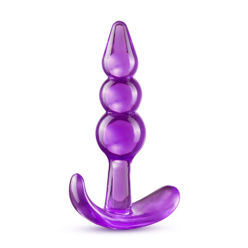 B Yours Triple Bead Anal Plug Purple 9.5 cm