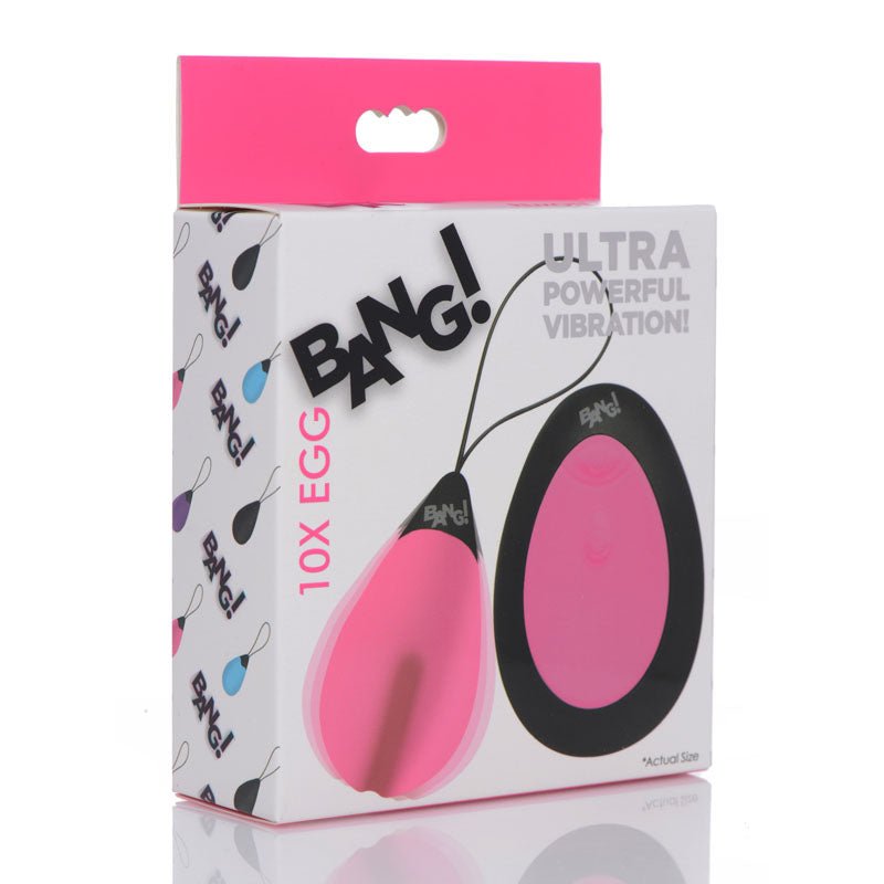 Bang!10X Vibrating Egg & Remote Pink