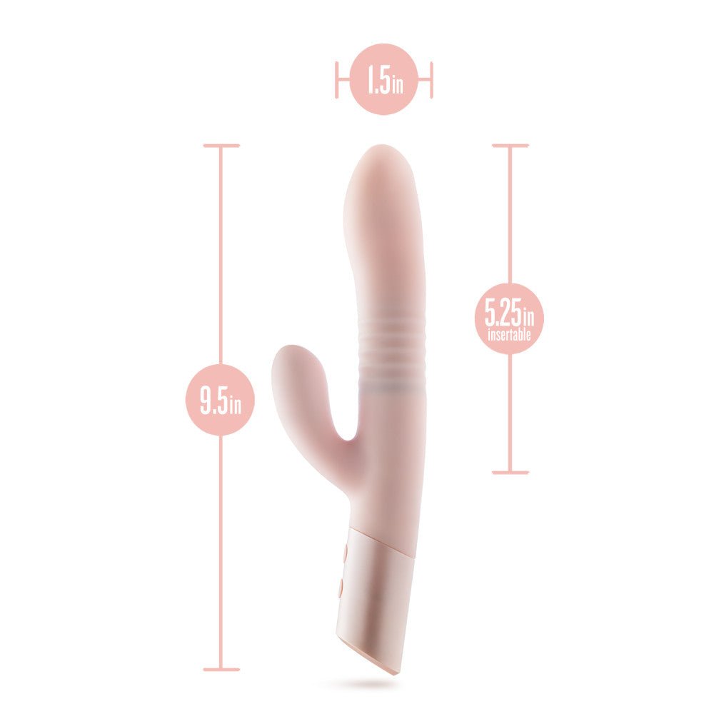 Blush - Fraya - Pink 24.1 cm USB Rechargeable Thrusting Rabbit Vibrator