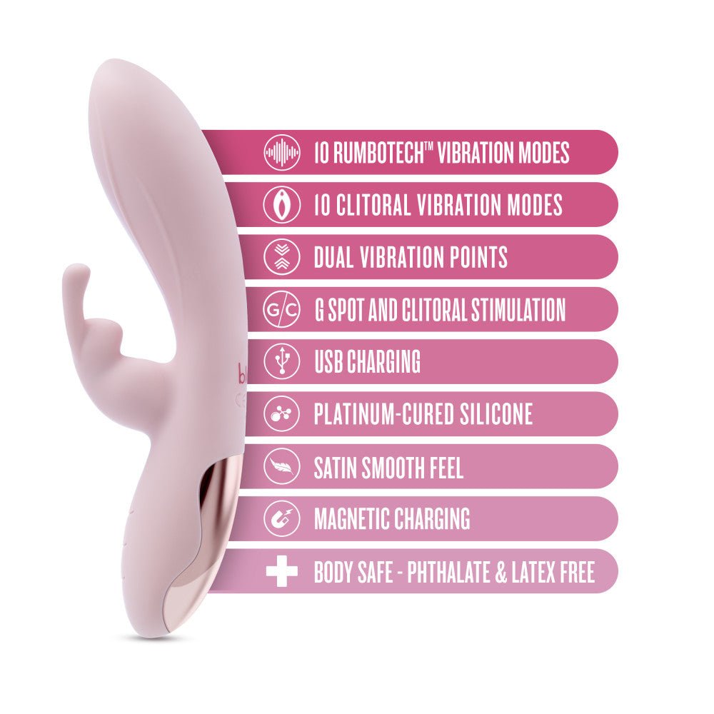 Blush - Morgan - Pink 19.7 cm USB Rechargeable Rabbit Vibrator