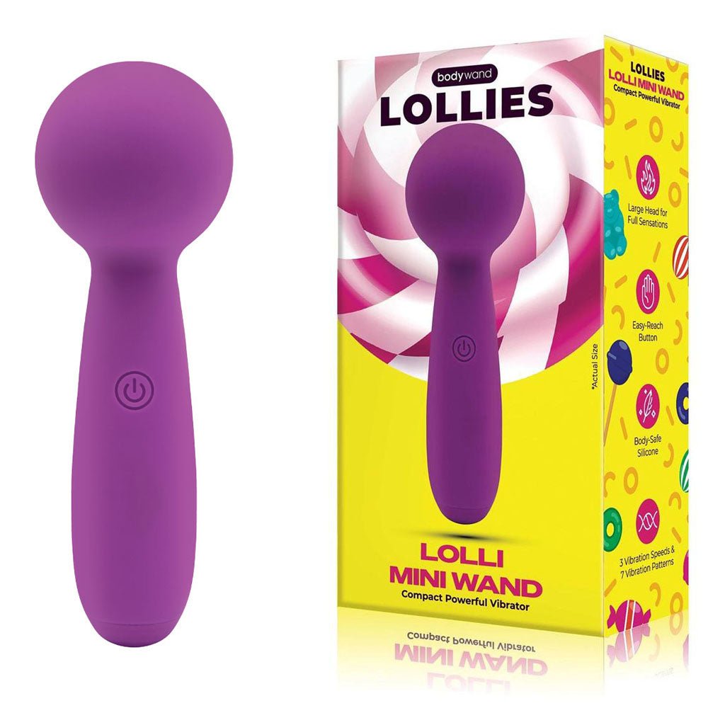 Bodywand Lolli Mini Wand - Purple 11 cm USB Rechargeable Mini Massage Wand