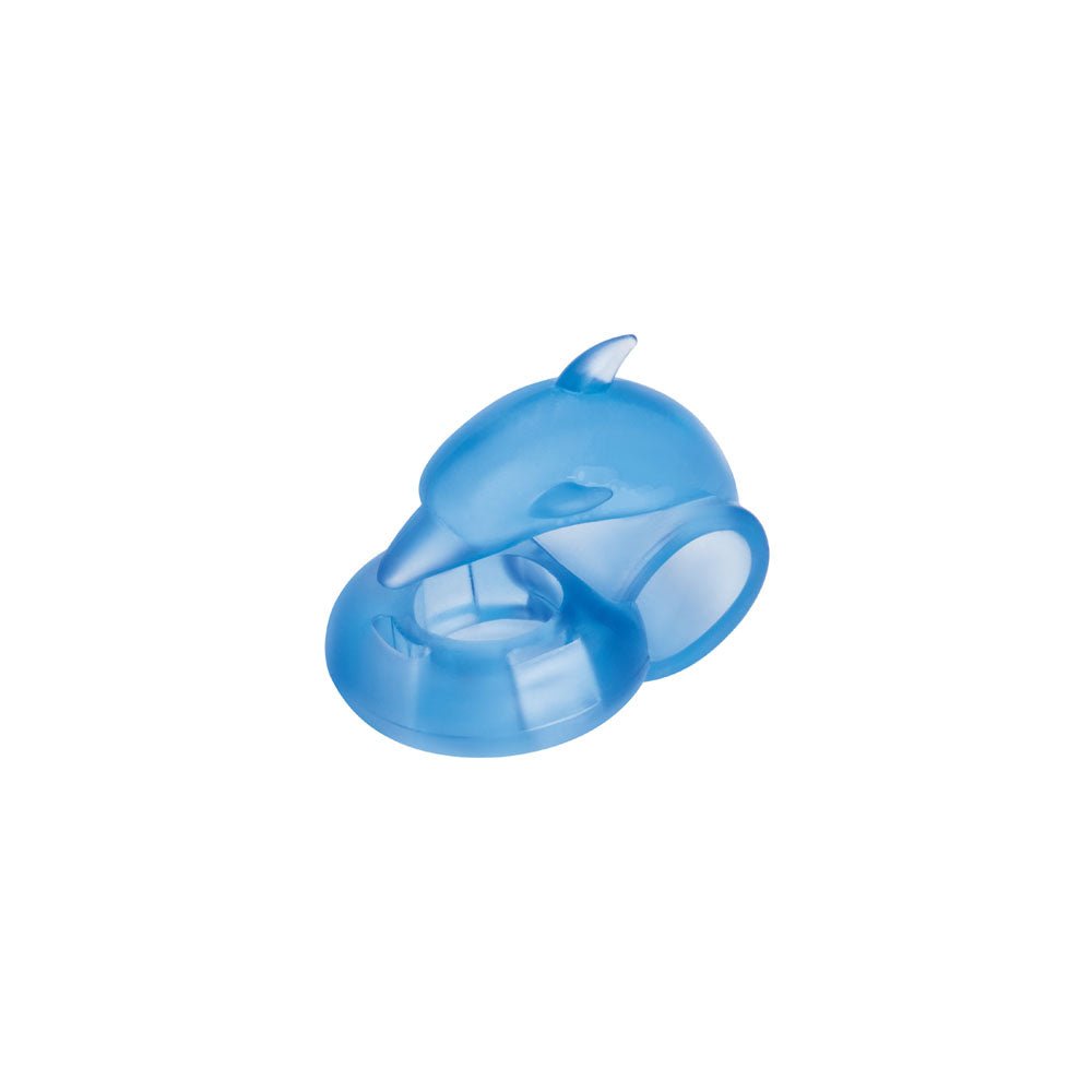 Bodywand Rechargeable Dancing Dolphin Ring Blue Vibrating Cock Ring