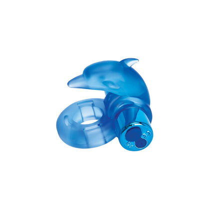 Bodywand Rechargeable Dancing Dolphin Ring Blue Vibrating Cock Ring