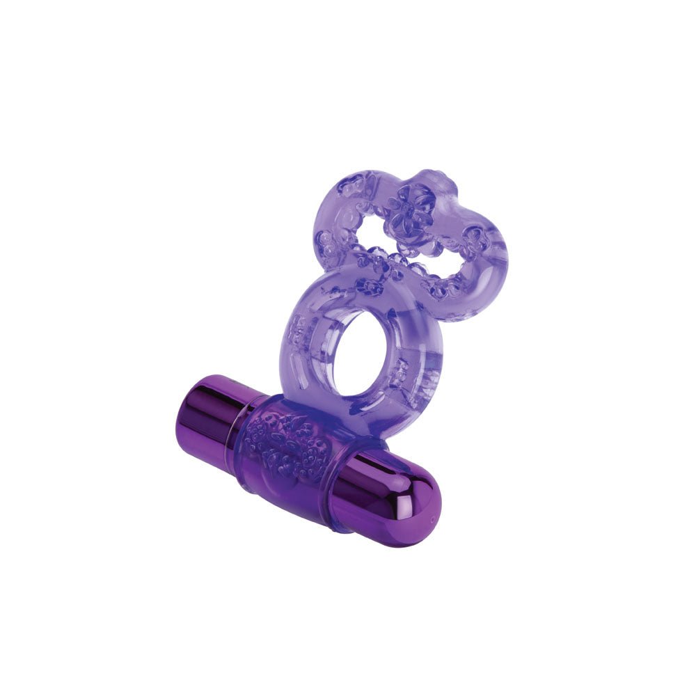 Bodywand Rechargeable Duo Ring Purple Vibrating Cock Ring