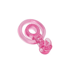 Bodywand Rechargeable Duo Ring with Clit Tickler Pink Vibrating Cock Ring