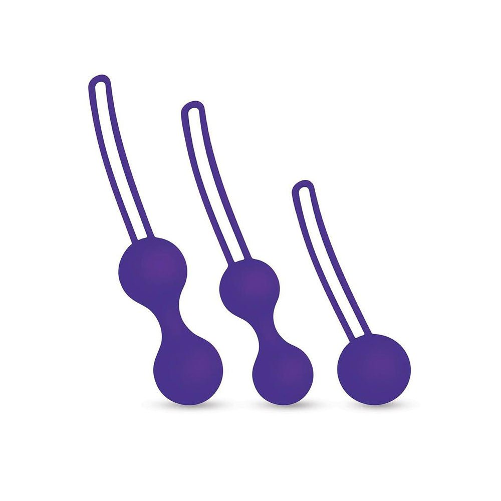 Bodywand Squeeze 3pc Kegel Training Set - Purple Weighted Kegel Ball Set