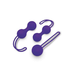 Bodywand Squeeze 3pc Kegel Training Set - Purple Weighted Kegel Ball Set