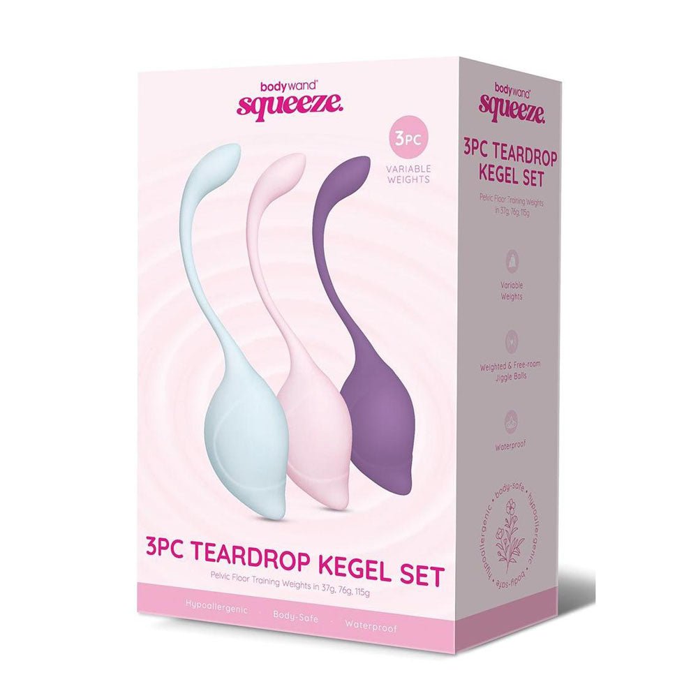 Bodywand Squeeze 3pc Teardrop Kegel Set - Weighted