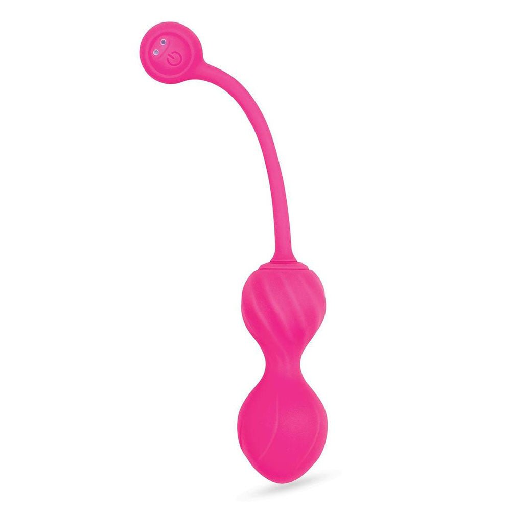 Bodywand Squeeze Remote - Control Pelvic Floor Trainer - Pink USB Rechargeable Weighted Kegel Balls with Remote