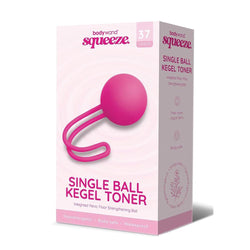 Bodywand Squeeze Single Ball Kegel Toner - Pink Kegel Ball - 37 grams