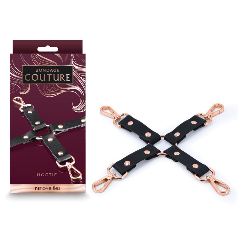 Bondage Couture Hog Tie - Black - Hog Tie Restraint (No Cuffs Included)