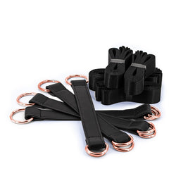 Bondage Couture Tie Down Straps - Black - Black Restraints