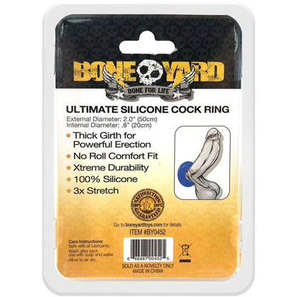 Boneyard Ultimate Silicone Cock Ring Blue