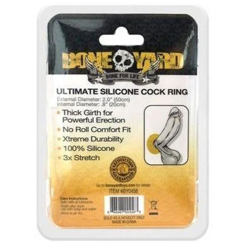 Boneyard Ultimate Silicone Cock Ring Yellow