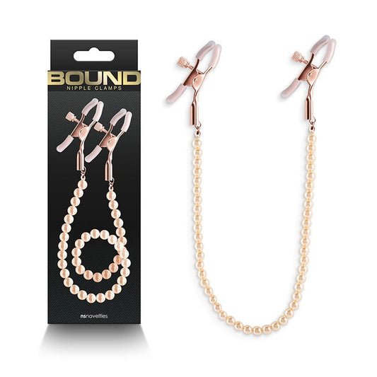 Bound Nipple Clamps - DC1 - Rose Gold