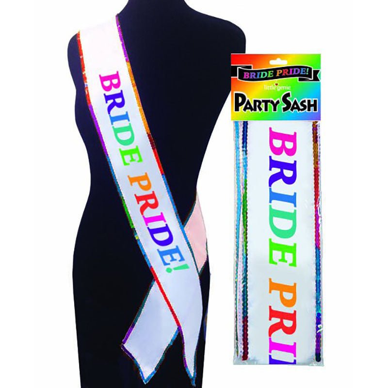 Bride Pride Sash White