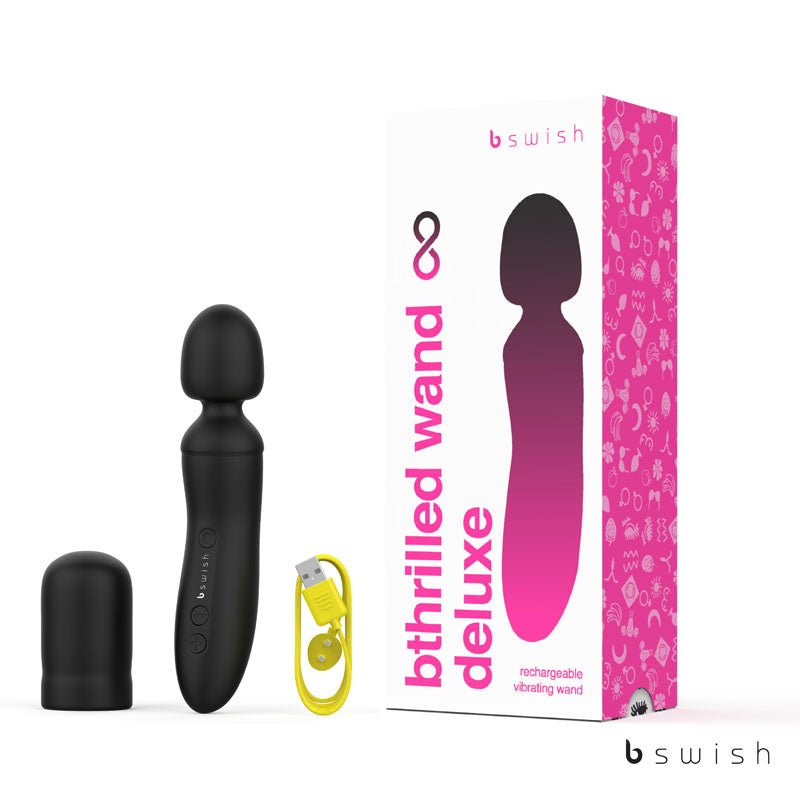 Bthrilled Premium - Noir - Black 21 cm USB Rechargeable Massage Wand