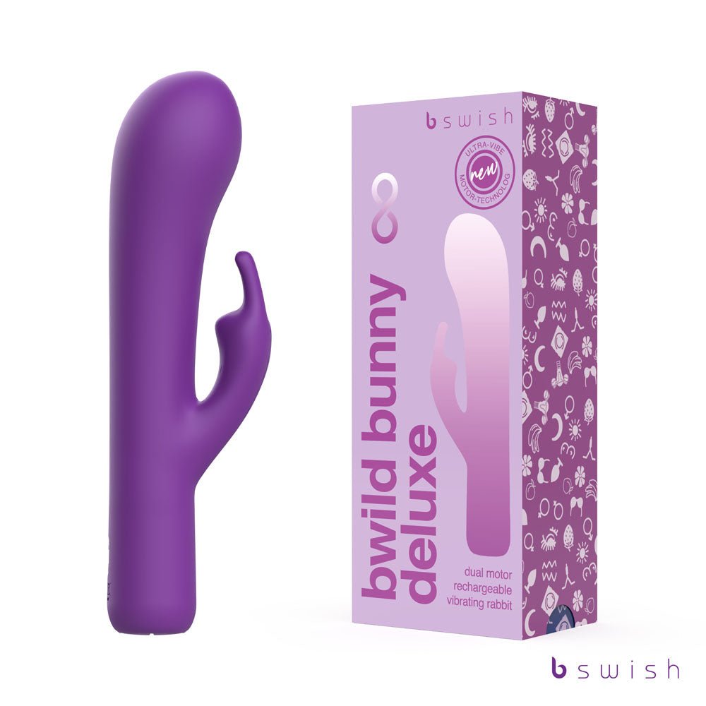 Bwild Bunny Infinite Deluxe - Purple 19.3 cm USB Rechargeable Rabbit Vibrator